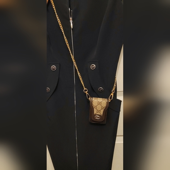 SOLD Gucci Card Case Wallet Micro Crossbody Customized Vintage - Picture 5 of 16